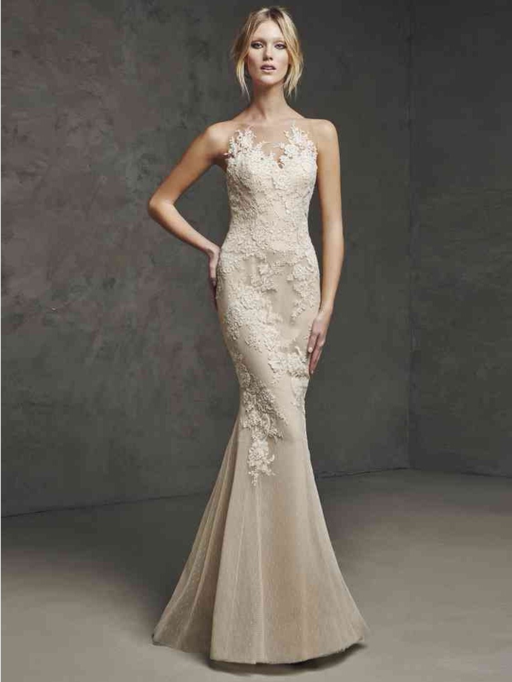 Pronovias Latonia Wedding Gown | Size 12 | Biscuit | NWT